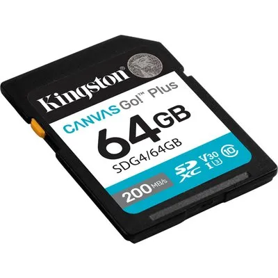 Kingston Canvas Go! Plus Gen4 64GB SDXC Speicherkarte (200 MB/s, C10 UHS-I U3 V30)