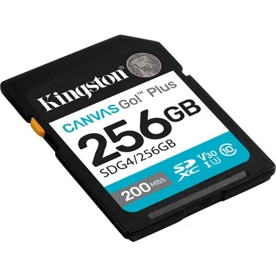 Kingston Canvas Go! Plus Gen4 256GB SDXC Speicherkarte (200 MB/s, C10 UHS-I U3 V30)