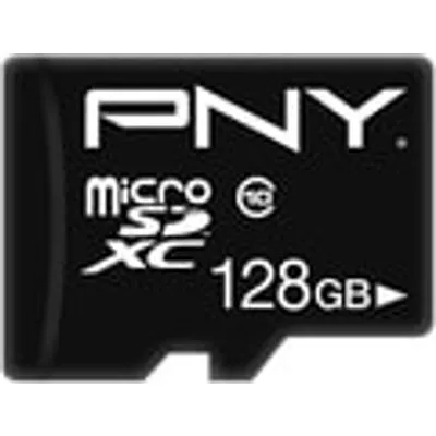 PNY Performance Plus 128 GB microSDXC Speicherkarte (C10) Schwarz