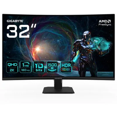 GIGABYTE GS32QCA 31.5 Zoll WQHD Curved VA LED 16:9 180 Hz Gaming Monitor