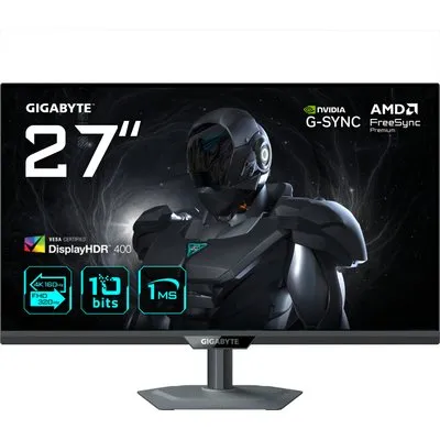 GIGABYTE G27U 27 Zoll 4K (UHD) / FHD (DualMode) Fast IPS Gaming Monitor 16:9 DP/HDMI 160Hz/320Hz