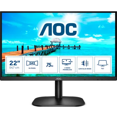 AOC 22B2H 21.5 Zoll Full HD VA LED 16:9 75 Hz Office Monitor