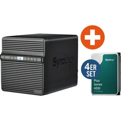 Synology DS423 NAS System 4-Bay 48 TB inkl. 4x 12 TB Synology HDD HAT3310-12T