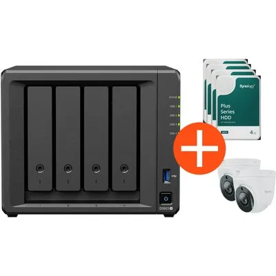 Synology Surveillance Bundle Diskstation DS925+ 4x4TB HDD + 2x TC500 Kamera