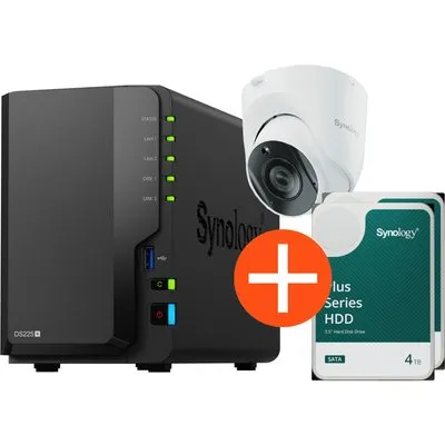 Synology Surveillance Bundle Diskstation DS225+ 2x4TB HDD + TC500 Kamera
