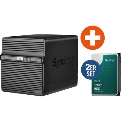 Synology DS423 NAS System 4-Bay 24 TB inkl. 2x 12 TB Synology HDD HAT3310-12T