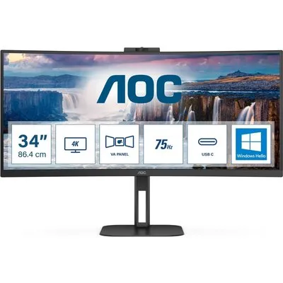 AOC CU34V5CW 34 Zoll UWQHD Curved VA LED 21:9 100 Hz Monitor