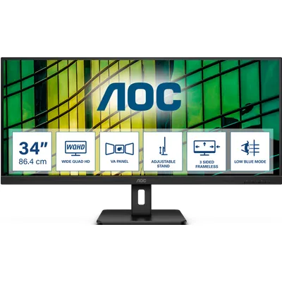 AOC U34E2M 34 Zoll UWQHD VA LED 21:9 100 Hz Office Monitor