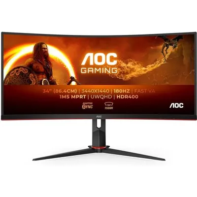 AOC CU34G2XP 34 Zoll UWQHD Curved VA LED 21:9 180 Hz Gaming Monitor