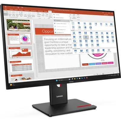 Lenovo ThinkVision T27-40 68,6 cm (27") FHD IPS LED 16:9 120 Hz Monitor HDMI DP VGA