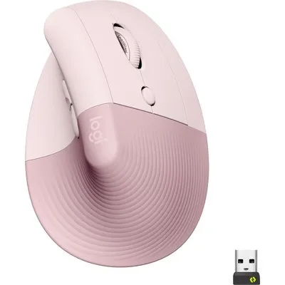 Logitech Lift Vertical Rosa - Ergonomische Kabellose Maus