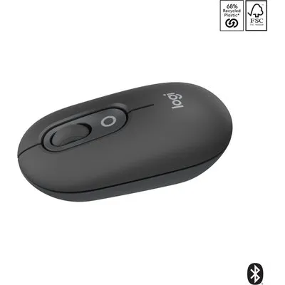 Logitech POP Icon Mouse mit personalisierbarem Emoji, Grafit, SilentTouch-Technologie, Easy-Switch-Taste (Bis zu 3 Geräte)