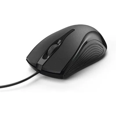 Hama 00182602 Optische 3-Tasten-Maus MC-200, kabelgebunden, Schwarz
