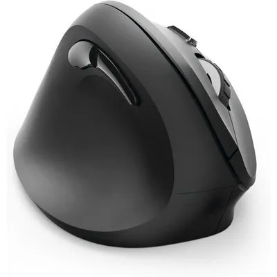 Hama 00182697 Vertikale, ergonomische Linkshänder-Funkmaus EMW-500L, 6 Tasten, Schwarz