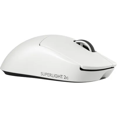 Logitech G PRO X Superlight 2c Weiß Gaming Maus, kompakt, kabellos, 2.4 GHz Empfänger, 8000 Hz Signalrate, 44K Hero 2 Sensor