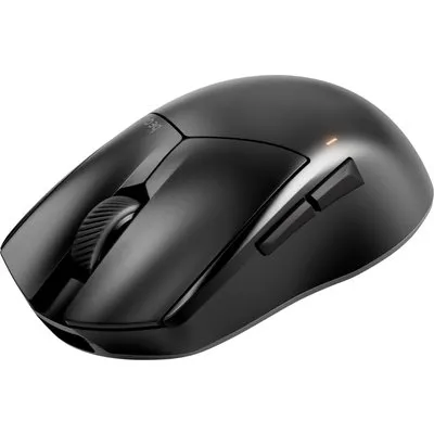 be quiet! Dark Perk Ergo Schwarz – Kabellose Ergonomische Gaming-Maus, 32.000 DPI, 8000 Hz Abtastrate, 55g