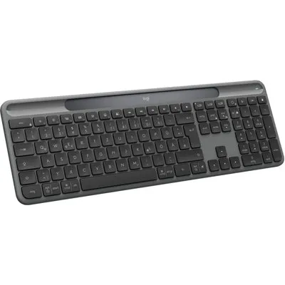Logitech Signature Slim Solar+ K980 Grafit - Kabellose Tastatur, Bluetooth, Logi LightCharge-Technologie, Smart Actions, Unterstützt Logi Options+
