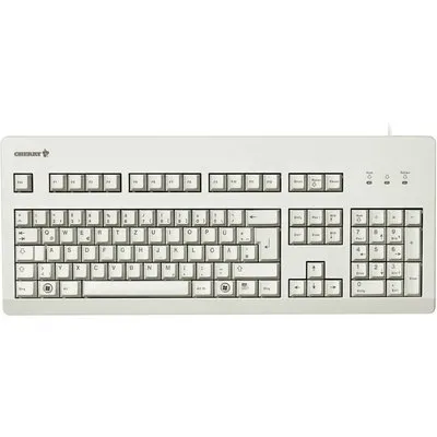 Cherry G80-3000 Kabelgebundene Tastatur US Layout mit Euro Symbol USB hellgrau