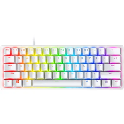 RAZER Huntsman Mini Mercury - Linear Optische Switches (RED), Formfaktor von nur 60 %, Doubleshot PBT-Tastenkappen