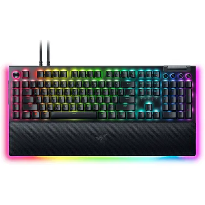 RAZER BlackWidow V4 Pro, Schwarz, Linearer Mechanischer Switch (Yellow), SCHNELLFEUER-Trigger-Modus, Razer Snap-Tap (Anpassbare Eingabe-Priorität)