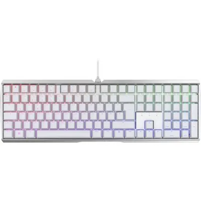 Cherry MX Board 3.0S kabelgebundene Gaming Tastatur weiß DE Layout blau