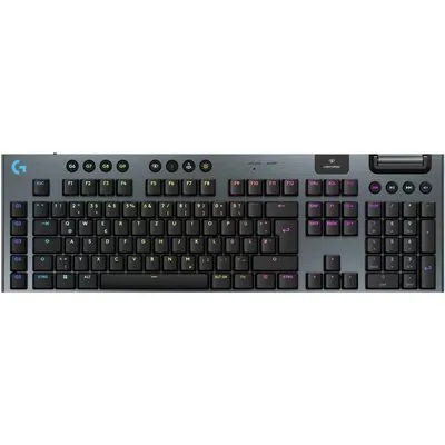 Logitech G915 X LIGHTSPEED Linear-Switches, Schwarz, Tri-Mode-Konnektivität, KEYCONTROL, mechanische GL-Schalter und LIGHTSYNC RGB