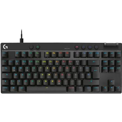 Logitech PRO X TKL RAPID Schwarz , Kabelgebundene Gaming-Tastatur, Magnetische Analog-Switches, Rapid-Trigger, LIGHTSYNC RGB-Beleuchtung, KEYCONTROL, 1 ms Melderate