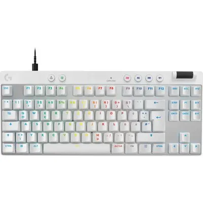 Logitech PRO X TKL RAPID Weiß, Kabelgebundene Gaming-Tastatur, Magnetische Analog-Switches, Rapid-Trigger, LIGHTSYNC RGB-Beleuchtung, KEYCONTROL, 1 ms Melderate