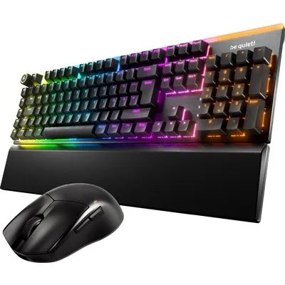 be quiet! LIGHT MOUNT Silent Linear Combo, Maus-Tastaturkombination, kabellos, Gaming, inkl. be quiet! Dark Perk Ergo