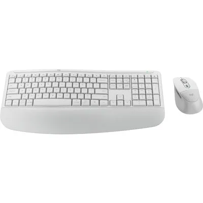 Logitech Signature Comfort Plus MK880 Tastatur-Maus-Set | Kabellos, Ergonomisch & Bluetooth, Weiß