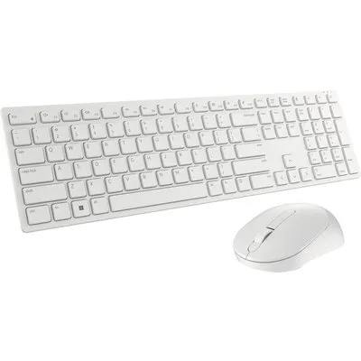Dell Pro KM5221W Combo Weiß - 2.4Ghz, Batterie, 4000 DPI, 128-Bit-AES-Verschlüsselung