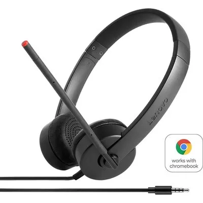 Lenovo Essential Stereo-Analog-Headset - 3,5mm Klinke, Schwarz