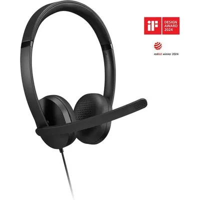 Lenovo USB-A Stereo Headset Gen 2 Schwarz, kabelgebunden, inkl. Steuereinheit