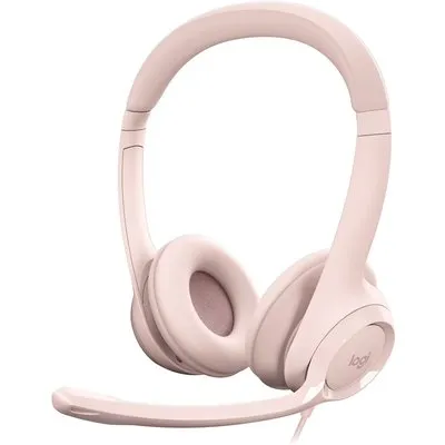 Logitech H390 Kabelgebundenes Beidseitiges Headset USB Rosé