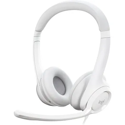 Logitech H390 Kabelgebundenes Beidseitiges Headset USB Weiß