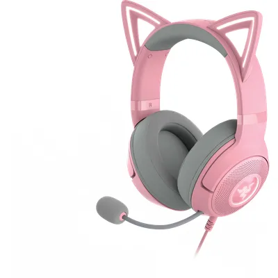 RAZER Kraken Kitty V2 Kabelgebundenes RGB Headset - Quartz