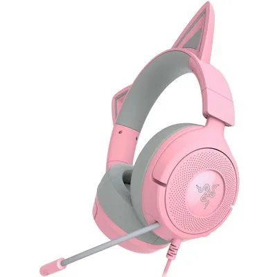 Razer Kraken Kitty V3 X Quartz/ Rosé - Kabelgebundenes Kitty-Headset für Gaming