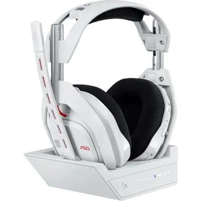 LogitechG ASTRO A50 (Gen 5) Weiß - Kabelloses LIGHTSPEED Gaming-Headset und Basisstation mit PLAYSYNC Audio