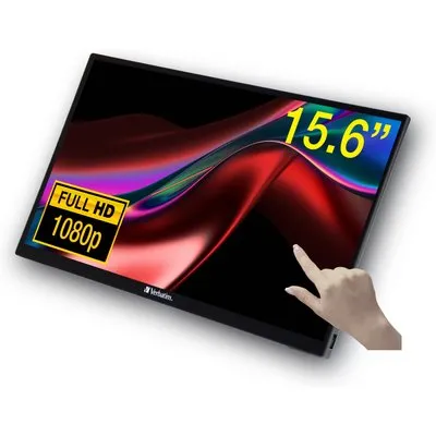 Verbatim 49592 Portable Alu 15.6 Zoll Full HD IPS Panel 16:9 Touch Monitor