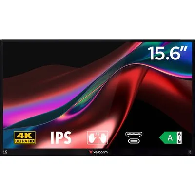 Verbatim 32238 Portable Alu 15,6 Zoll 4K (UHD) Touch IPS Panel 16:9 Monitor