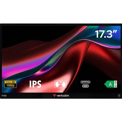 Verbatim 49593 Portable Alu 17.3 Zoll Full HD IPS Panel 16:9 Touch Monitor