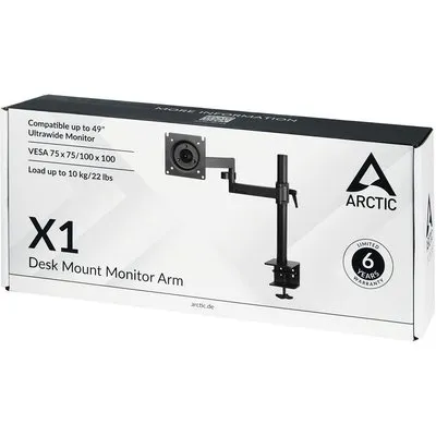 ARCTIC X1 Monitorarm Monitore bis zu 43 Zoll Tischbefestigung