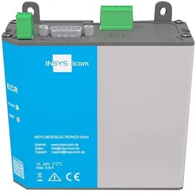 INSYS icom ECR-EW300 WLAN/LAN-to-LAN-Router VPN 2xEthernet 10/100BT 1xRS232 1xRS