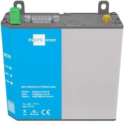 INSYS icom SCR-L200 LTE-Mobilfunk-Router VPN 2xEthernet 10/100BT 1xRS232