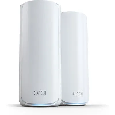 NETGEAR Orbi 770 Serie Tri-Band WiFi 7 Mesh-Netzwerksystem (RBE772) – Router + 1 Satellit-Repeater, Sicherheitsfunktionen, bis zu 11 Gbit/s, Abdeckung bis 360 m2, 100 Geräte, 2,5 GB Internetanschluss