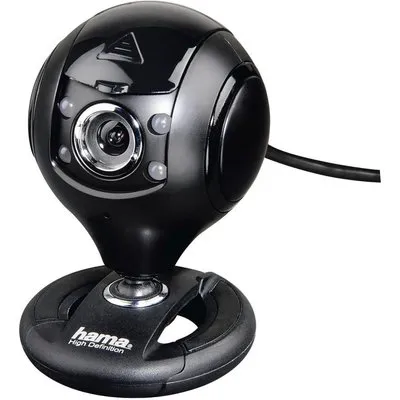 Hama HD-Webcam Spy Protect, 1080p Full-HD, Beleuchtung, Mikrofon