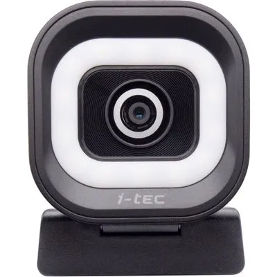 i-tec SOLOMON 700 Stream 4K Webcam USB-C/A, Ultra-HD-4K-Auflösung, Integriertes LED-Ringlicht, Autofokus