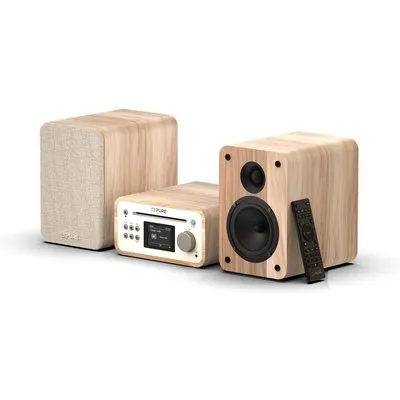 Pure Classic Stereo Mini Stereoanlage DAB+/FM, Bluetooth, CD, USB weiß/Eiche