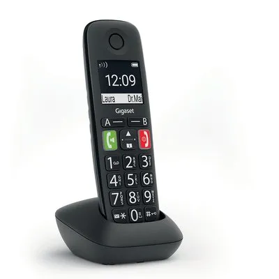 Gigaset E290 HX Großtastentelefon schwarz