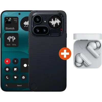 Nothing Phone (4a) Pro 8/128GB Dual-SIM schwarz Android 16 Smartphone + CMF Buds 2a Kabellose In-Ear Kopfhörer